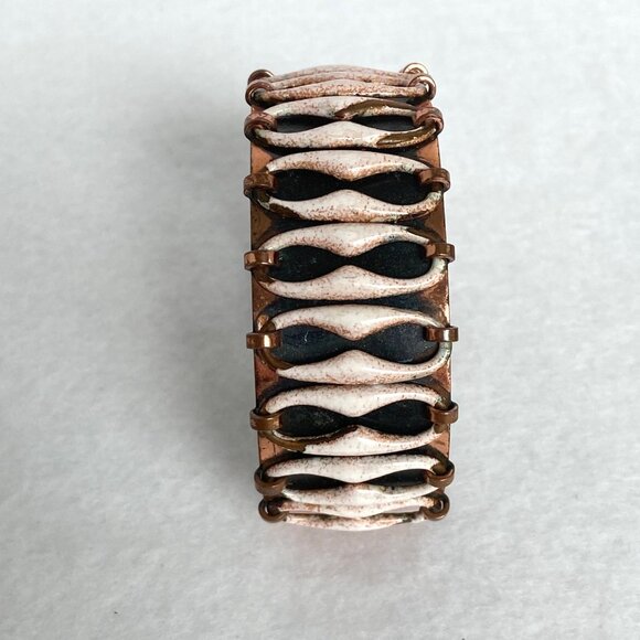 Vintage Matisse-Renoir Copper Anodized “Espana” Wide Cuff Bracelet 6.5" - Picture 6 of 16